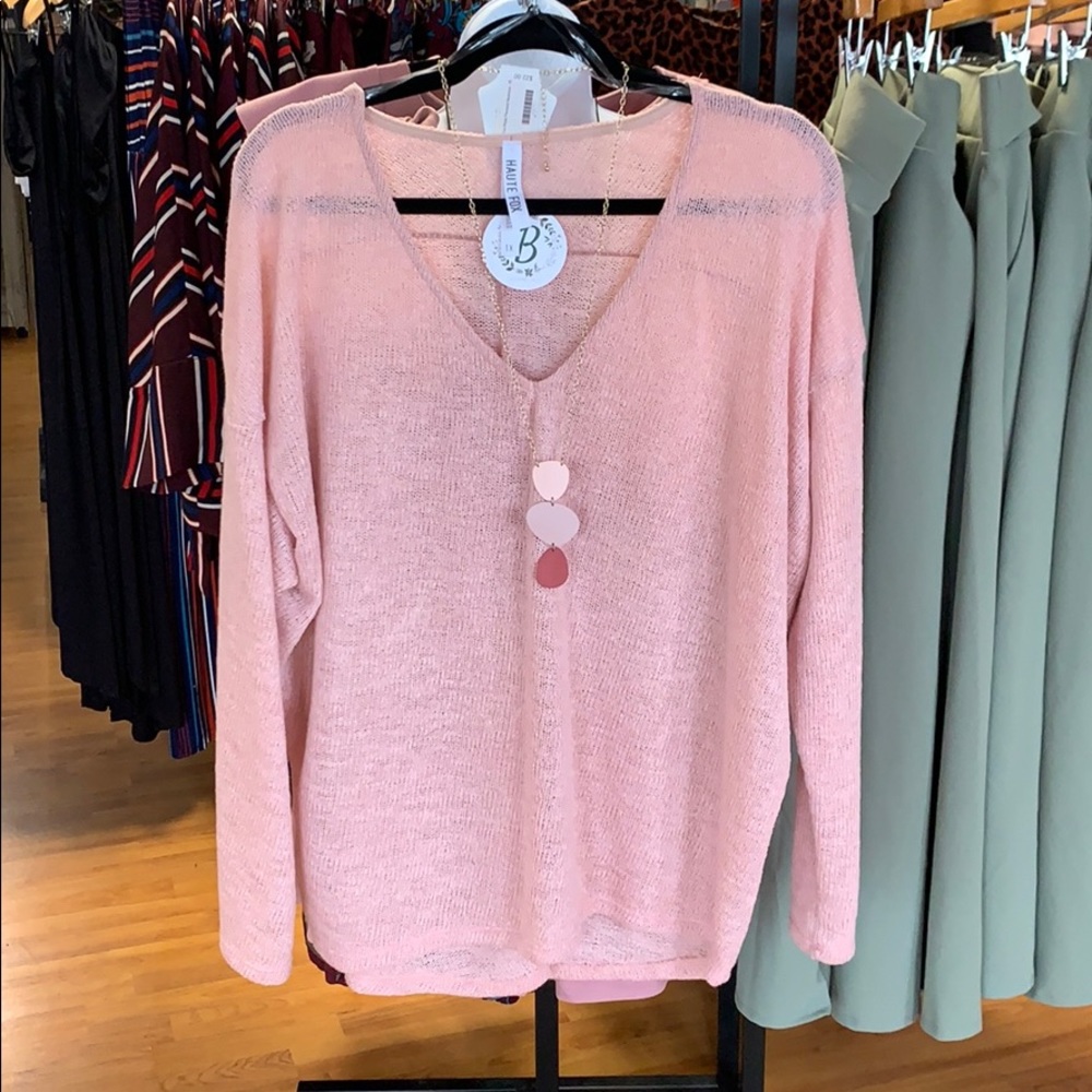 Knit V-neck Sweater